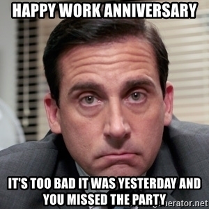 Happy Work Anniversary Funny Quotes