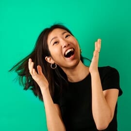 Excited woman