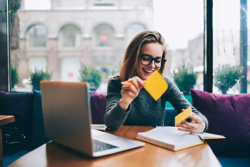 productivity woman at desk