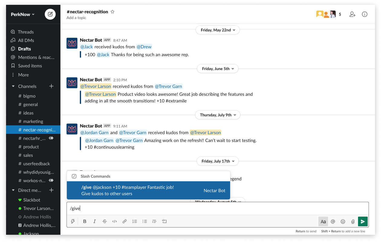 better slack client