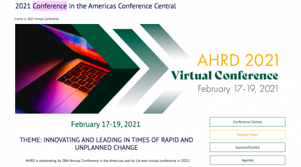 AHRD 2021 Virtual Conference