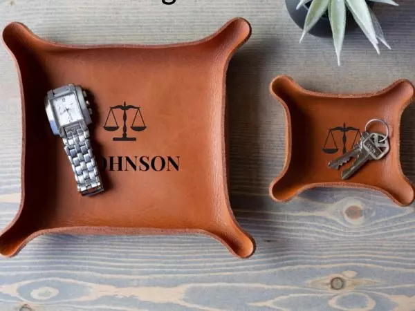 Leather Catchall Tray