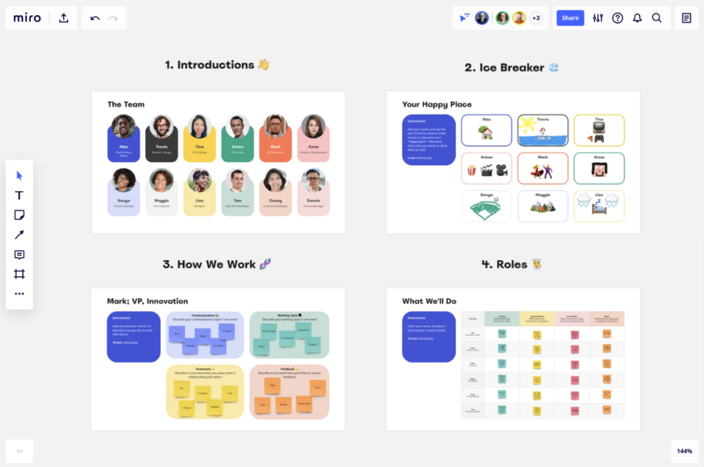 Meet The Team Template by Miro