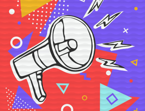 Megaphone,Cartoon,Illustration,,Idea,Communication,Concept,In,Trendy,Colorful,Style