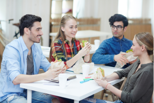 Encourage employees to take breaks and eat lunch