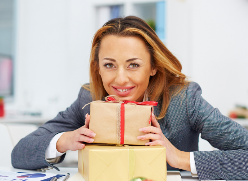 Woman Giving Gift