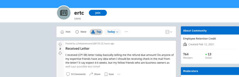 ERC Refund Status Reddit Threads