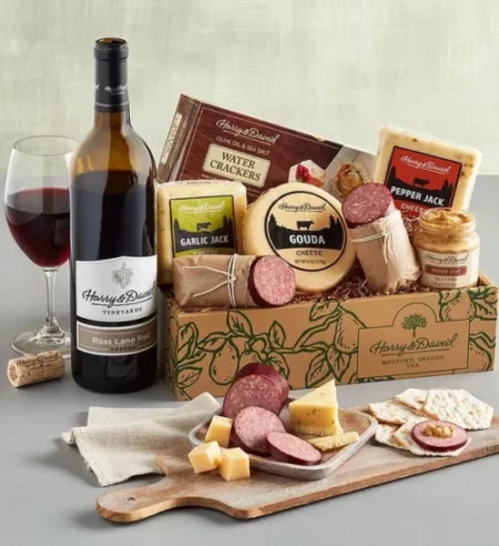 Meat, Cheese, and Wine Gift Box