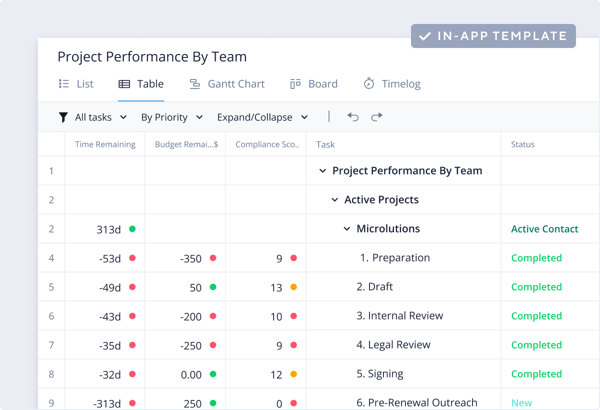 Project-Performance-Template