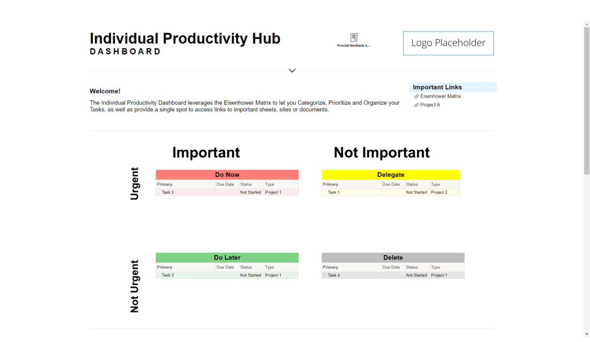 Individual Productivity Hub