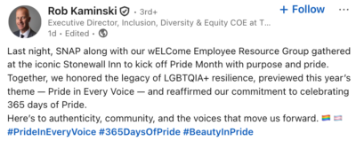 SNAP - Pride Month - LinkedIn