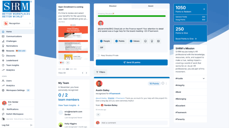 NectarHR- Rewarding Points