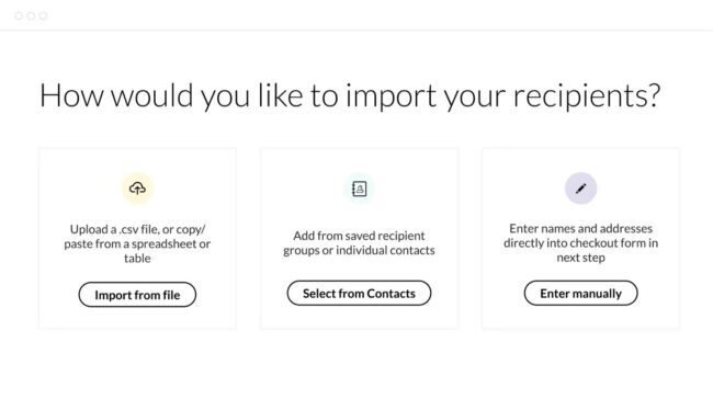 CorporateGift - Import Multiple Recipients