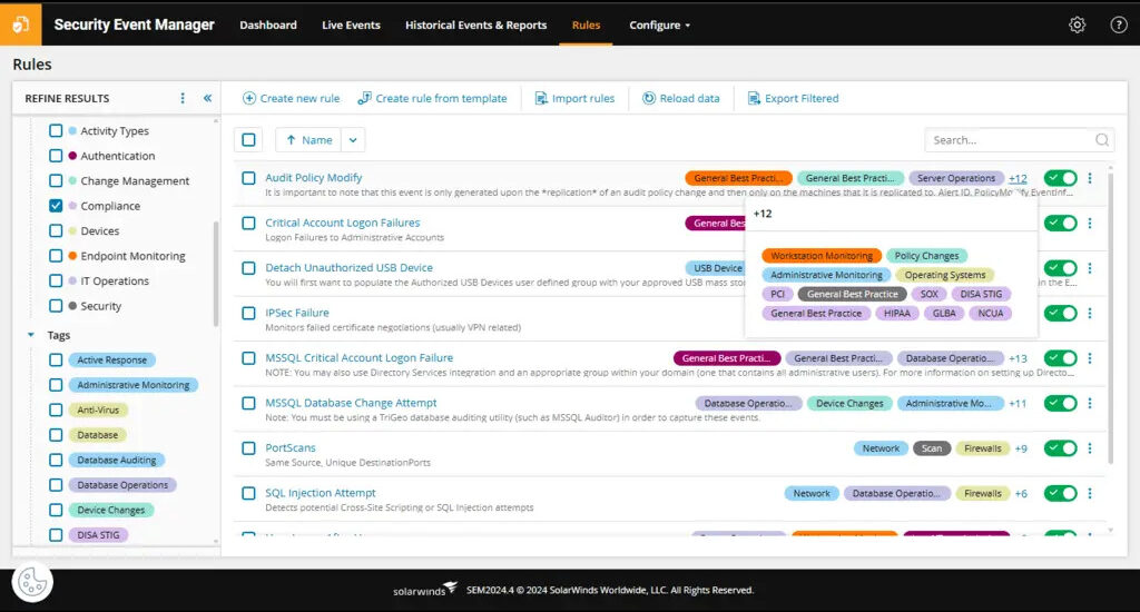 SolarWinds Security Event Manager