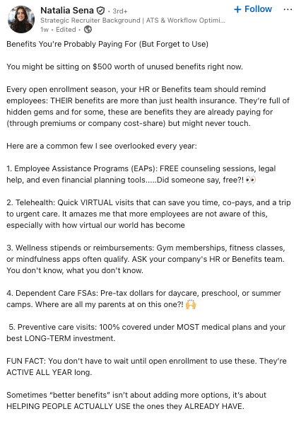 LinkedIn - Health Insurance
